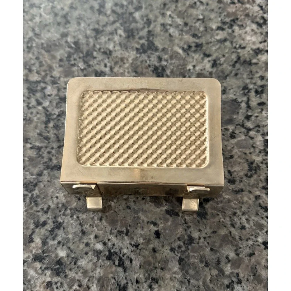Vintage 1950s Gold Plated Religious Napkin Holder Bless This House General Mfg